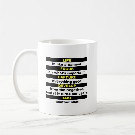 Vie comme une caméra Mug amusant (Gauche)