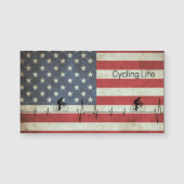 Vie cyclable, étoiles et rayures Magnet (Devant)