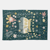 Vie de camping! serviette de cuisine de nuit (Horizontal)