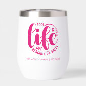 Vie de piscine rose chaud (Arrière)