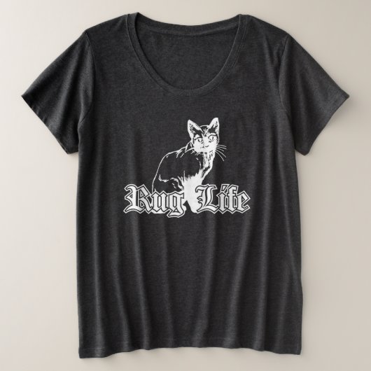 Vie de tapis - Gangsta Chat Plus Taille T-shirt (Design devant)