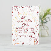 Vie d'un anniversaire, Invitation Fille Numérique, (Debout devant)