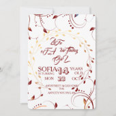 Vie d'un anniversaire, Invitation Fille Numérique, (Devant)