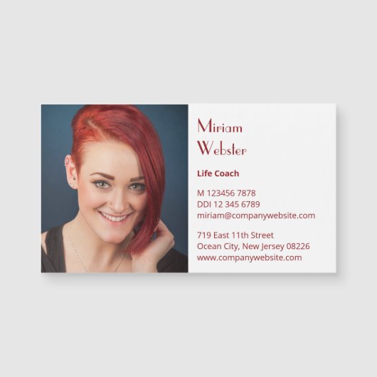 Vie Entraîneur professionnel Magnet Carte de visit (Devant)