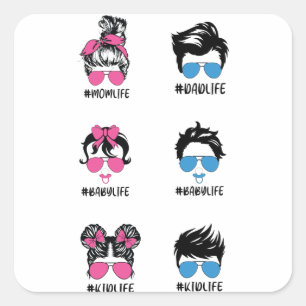 Vie familiale Sticker Pack Papa Enfant bébé Maman 