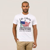 Vie, Liberté & JUSTICE POUR LE PEUPLE T-shirt (Devant entier)