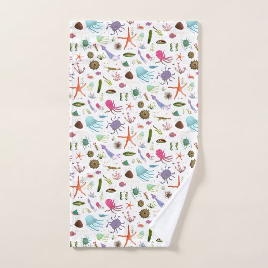 Vie marine colorée (Serviette à main)