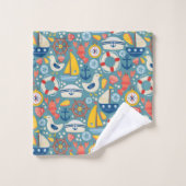 Vie marine marine marine mignonne (Gant de toilette)