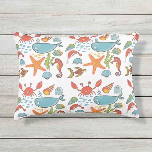 Vie marine Ocean Friends Coussin extérieur (Devant)