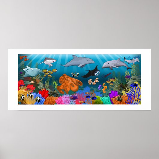 Vie marine poster Coral Reef (Devant)