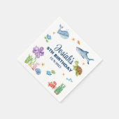 Vie marine, vie marine, serviettes en papier d'ann (Coin)