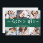 Vie merveilleuse COULEUR ÉDITABLE Carte photo de v<br><div class="desc">Celebrate the season with this modern and stylish holiday card from Berry Berry Sweet. Matching items and more design options are available at our store: www.berryberrysweet.com. Background color can be customized online to best match your photo!</div>
