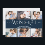 Vie merveilleuse COULEUR ÉDITABLE Carte photo de v<br><div class="desc">Celebrate the season with this modern and stylish holiday card from Berry Berry Sweet. Matching items and more design options are available at our store: www.berryberrysweet.com. Background color can be customized online to best match your photo!</div>