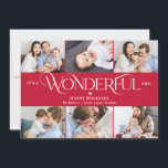 Vie merveilleuse COULEUR ÉDITABLE Carte photo de v<br><div class="desc">Celebrate the season with this modern and stylish holiday card from Berry Berry Sweet. Matching items and more design options are available at our store: www.berryberrysweet.com. Background color can be customized online to best match your photo!</div>