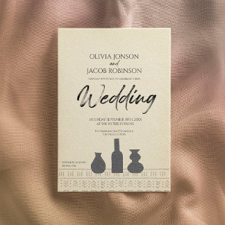 Vie morte Abstraite | Boho faire-part de mariage