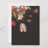 Vie morte Floral Dark & Moody Faire-part de mariag (Dos)