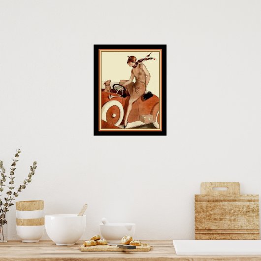Vie Parisienne Art Déco Imprimer 16 x 20 (Cuisine)