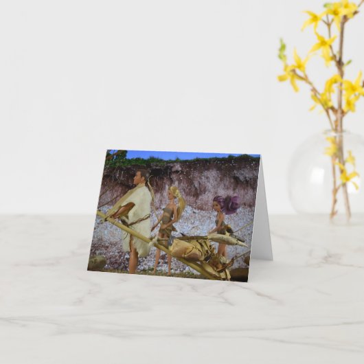 Vie préhistorique. Carte (Fleur jaune)