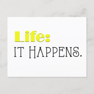 Vie qu'il arrive, Affirmation Quotidienne Carte Fl