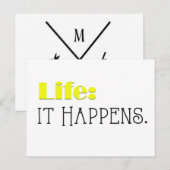 Vie qu'il arrive, Affirmation Quotidienne Carte Fl (Devant / Derrière)