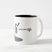 Vie saine Marque corporative Café Mug (Devant droit)