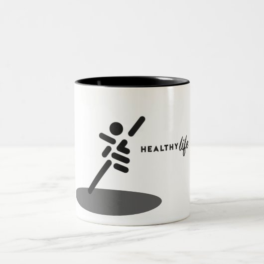 Vie saine Marque corporative Café Mug (Centre)