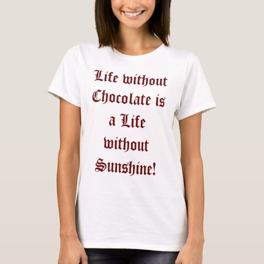 Vie sans T-shirt féminin au chocolat (Devant)