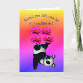 Vie Un Jonglage Loi Panda Bear Carte Inspiration (Devant)