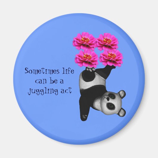 Vie Une Loi Jonglante Panda Inspiration Magnet (Devant)
