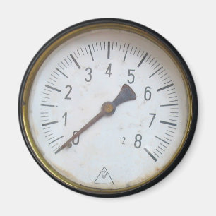 Vieil aimant de réfrigérateur de cadran de mètr