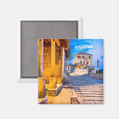 Vieil aimant de ville de Mostar, Bosnie (Recto/Verso)