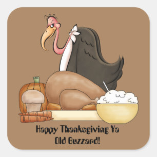 Vieil autocollant de buse de bon thanksgiving