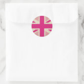 Vieil autocollant rose d'Union Jack (Sac)