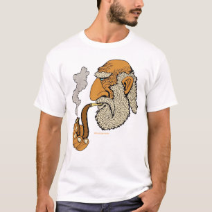 Vieil homme avec le T-shirt urbain de l'industrie