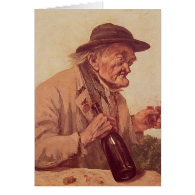 Vieil homme avec un verre de vin (Devant)