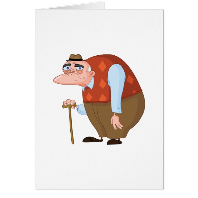 Vieil homme avec une canne (Devant)