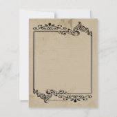 Vieil invitation personnalisable inspiré (Dos)