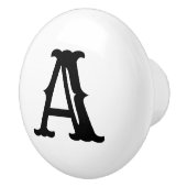 Vieil ouest de bouton en céramique de lettre (Droite)