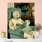 Vieille belette lire un livre à une jeune belette (Mariage)