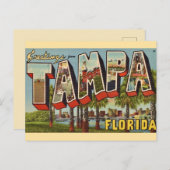 Vieille carte de bienvenue à Tampa en Floride (Devant / Derrière)
