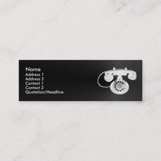 Vieille carte de profil de téléphone (Devant)