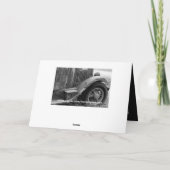 Vieille carte de voeux d'anniversaire de camion de (Dos)