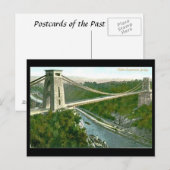 Vieille carte postale - Bristol, pont suspendu de (Devant / Derrière)