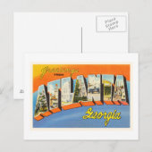 Vieille carte postale de Vintage voyage d'Atlanta (Devant / Derrière)
