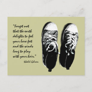 vieille chaussures de course carte postale