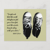 vieille chaussures de course carte postale (Devant)