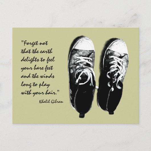 vieille chaussures de course carte postale (Devant)