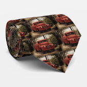 Vieille cravate rouge de camion de pompiers (Roulé)