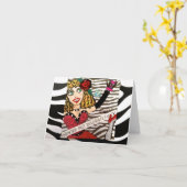 VIEILLE CROISSANCE carte pour notes DÉGRADÉE (Fleur jaune)