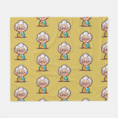 Vieille dame avec couverture de poulet (Devant (Horizontal))